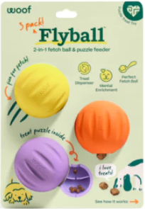 Woof Dog Toy Forager Flyball 3 Pack