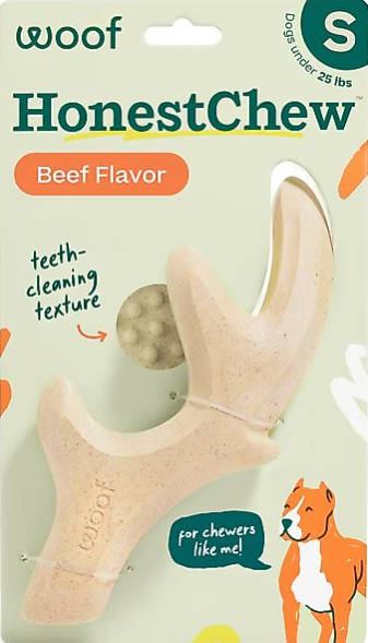 Woof* Dog Toy HonestChew Antler Small