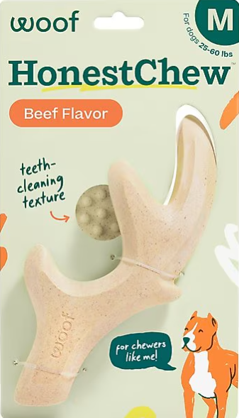 Woof* Dog Toy HonestChew Antler Medium