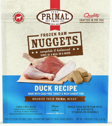 Primal Dog Frozen Canine Duck, Turkey, & Fish 3 lb
