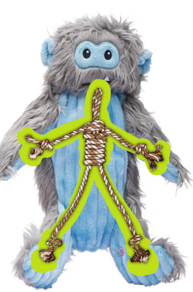 HH Dog Toy Rope X-Brace Snowbro Yeti Small