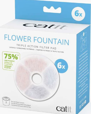 Catit Fountain Frameless Filter 6 pack