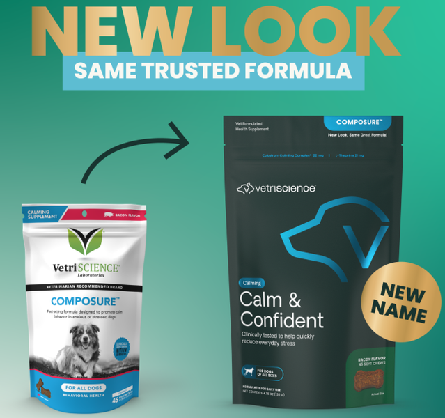 Vetri Science* Dog Composure Calm & Confident Chew Bacon 45 ct