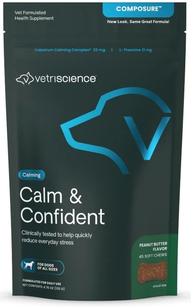 Vetri Science* Dog Composure Calm & Confident Chew Peanut Butter 45 ct