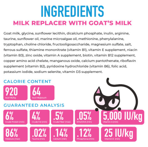 Tiki Cat Baby Milk Replacer Goat Milk 6 oz.