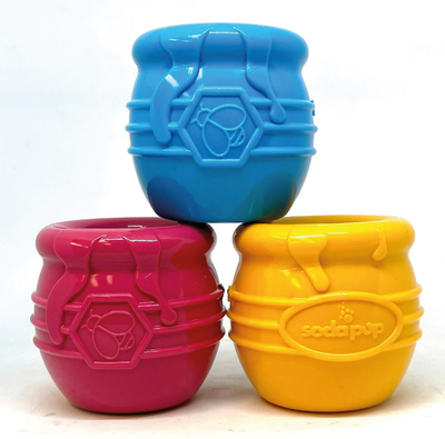 Sodapup Dog Toy Treat Dispenser Honey Pot