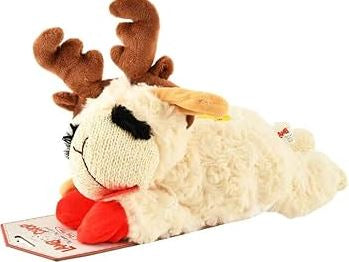 Multipet Holiday Lamb Chop w/ Antlers 6"