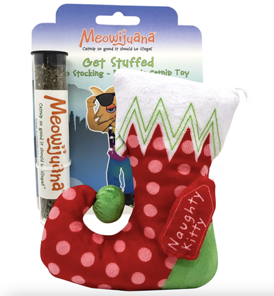 Meowijuana Holiday Get Stuffed Stocking Fillable Catnip Toy