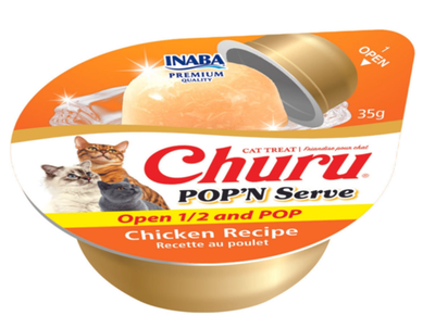 Inaba Churu Pop N Serve Chicken Recipe 2.4 oz 2 Pk