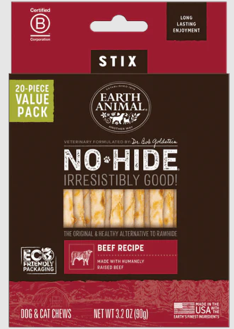 EA No Hide Beef Chews Stix Value Pack 20 ct.