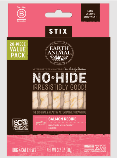 EA No Hide Salmon Chews Stix Value Pack 20 ct.
