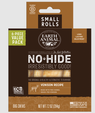 EA No Hide Venison Chews Small 4" Value Pack 6 ct.