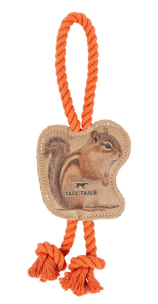 Tall Tails* Toy Leather Color Chipmunk Tug 12"