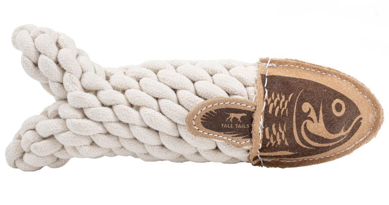 Tall Tails* Toy Leather Crunch Fish 5"