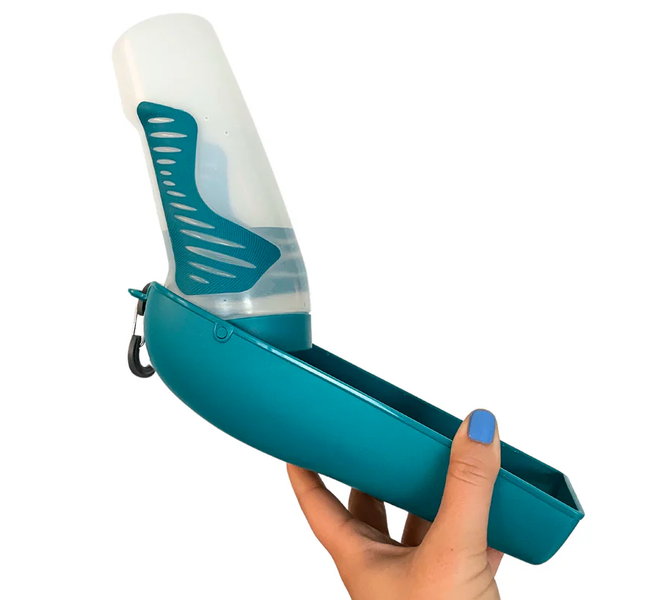 Messy Mutts Travel Water Bottle Blue 16 oz.