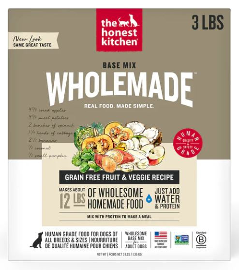 The Honest Kitchen Wholemade Base Mix GF Fruit & Veg 3 lb