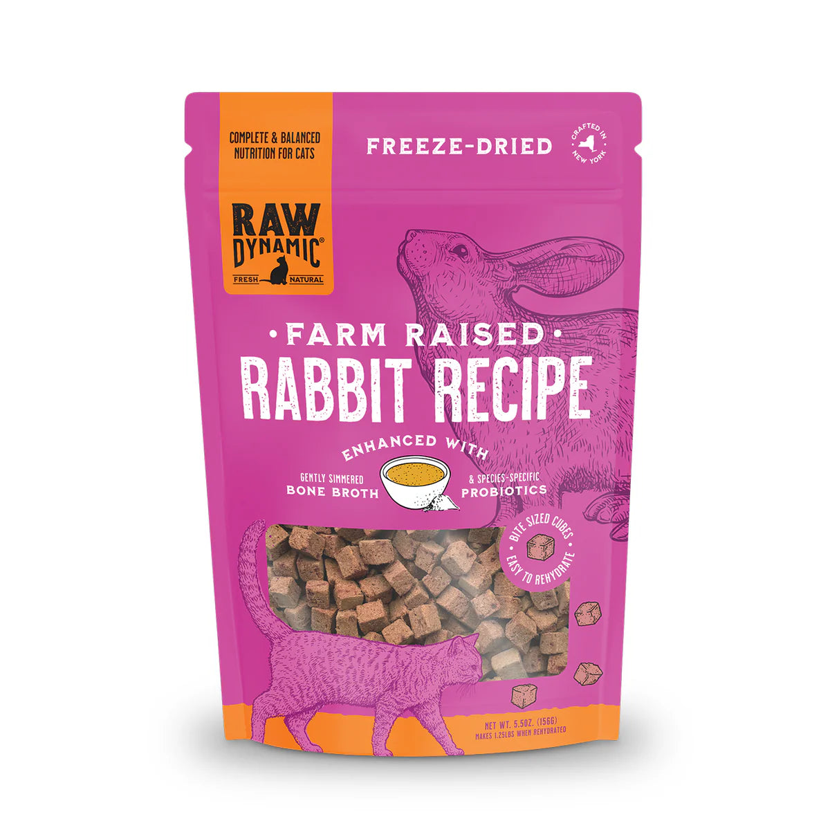 Raw Dynamic Cat Food FD Rabbit 5.5 oz