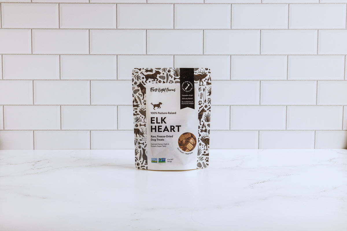 First Light Dog Treat Elk Heart 2.7 oz