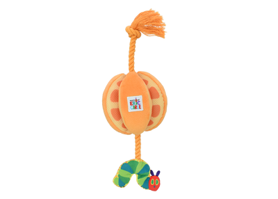 Multipet Eric Carle Plush Dog Toy Caterpillar Orange Rope