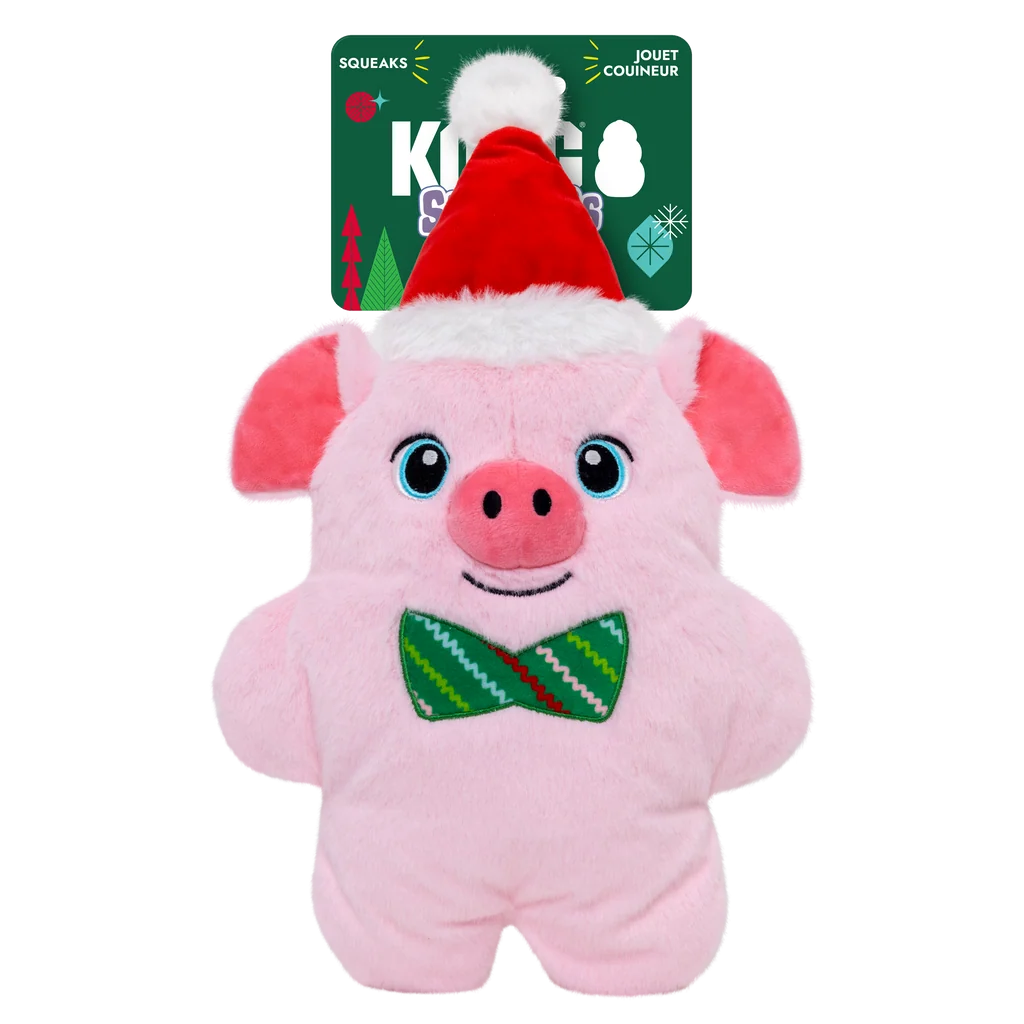 Kong Holiday Dog Toy Snuzzles Pig XL