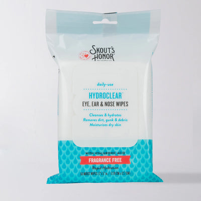 Skout's Honor* Grooming Hydroclear Ear, Eye & Nose Wipes
