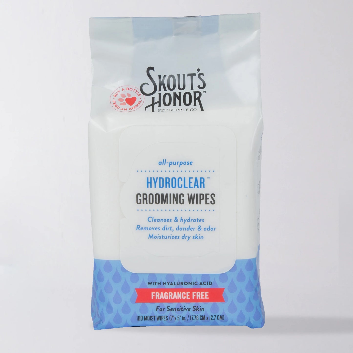 Skout's Honor* Grooming Hydroclear Wipes Fragrance Free 100 ct