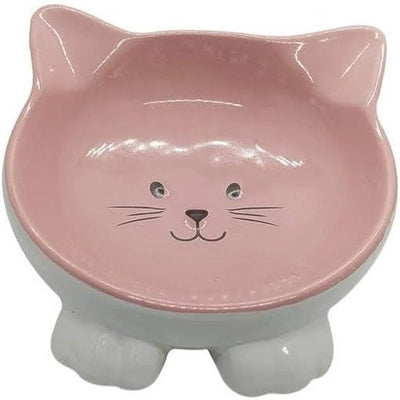 IndiPet Cat Bowl Face Stoneware