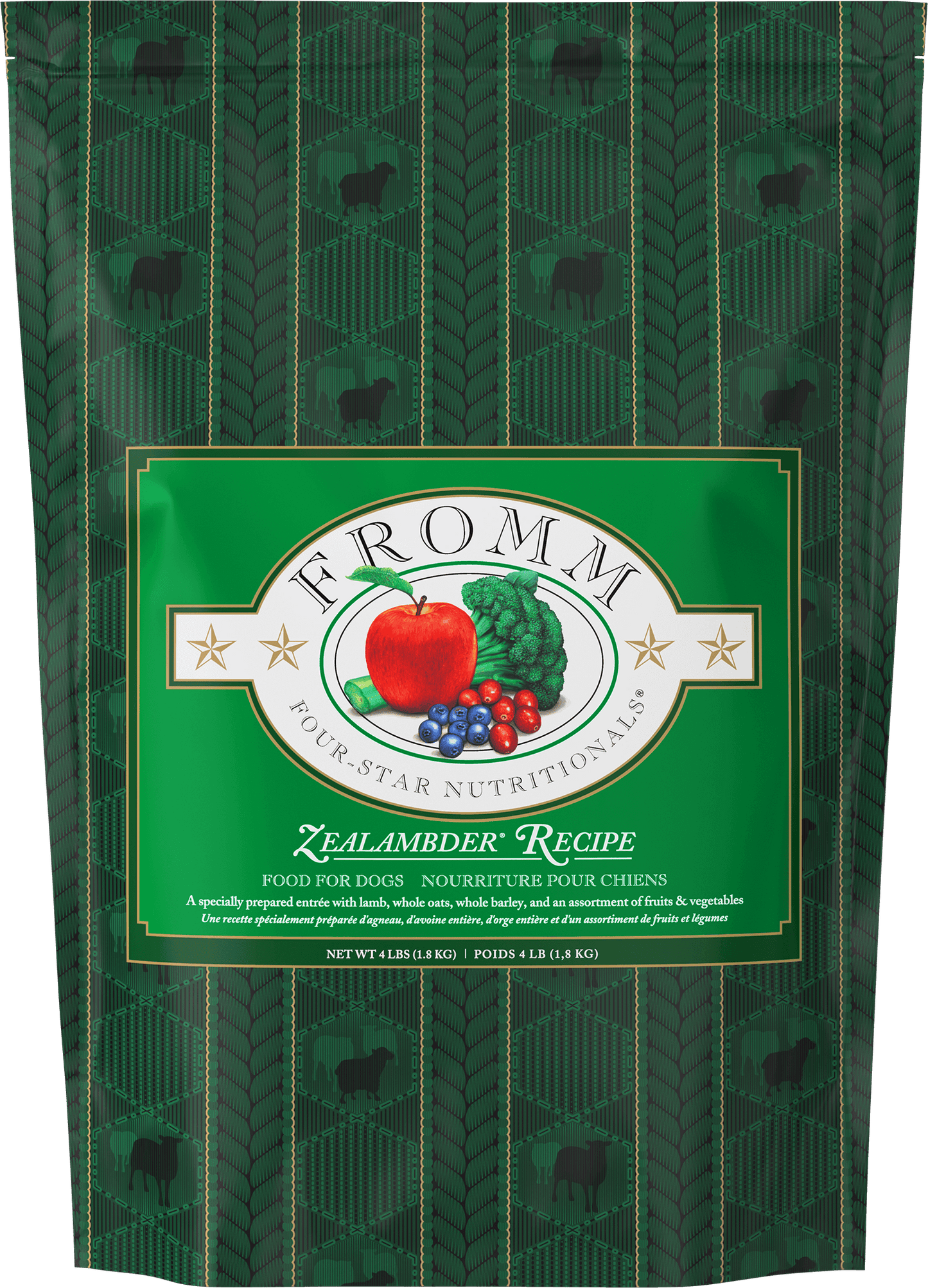 Fromm 4 Star Zealambder Lamb, Oats, & Barley 4 lb