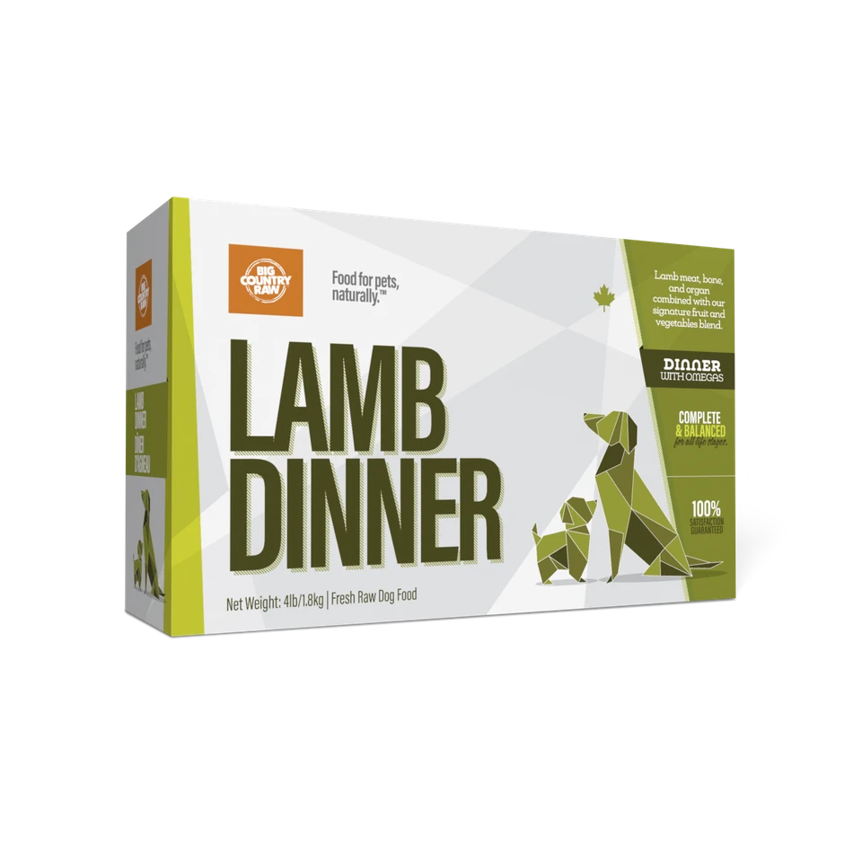 Big Country Raw Dog Frozen Lamb Box 4 lb.