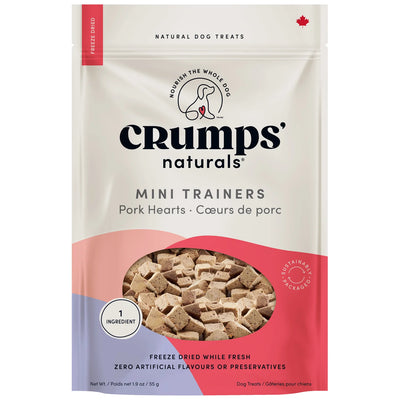 Crumps* Dog Treat FD Mini Trainer Pork Hearts 4 oz
