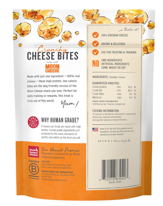 The Honest Kitchen Treats Crunchy Cheddar Cheese Bites 2 oz