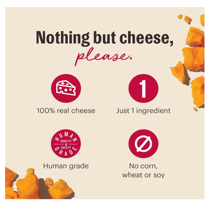 The Honest Kitchen Treats Crunchy Cheddar Cheese Bites 2 oz