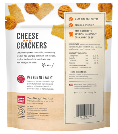 The Honest Kitchen Treats Cheese and Crackers 3.5 oz.