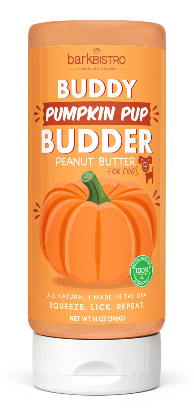 Bark Bistro Buddy Budder Pumpkin Squeeze Bottle 14 oz