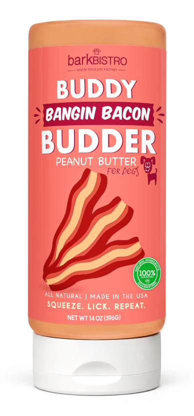 Bark Bistro Buddy Budder Bacon Squeeze Bottle 14 oz