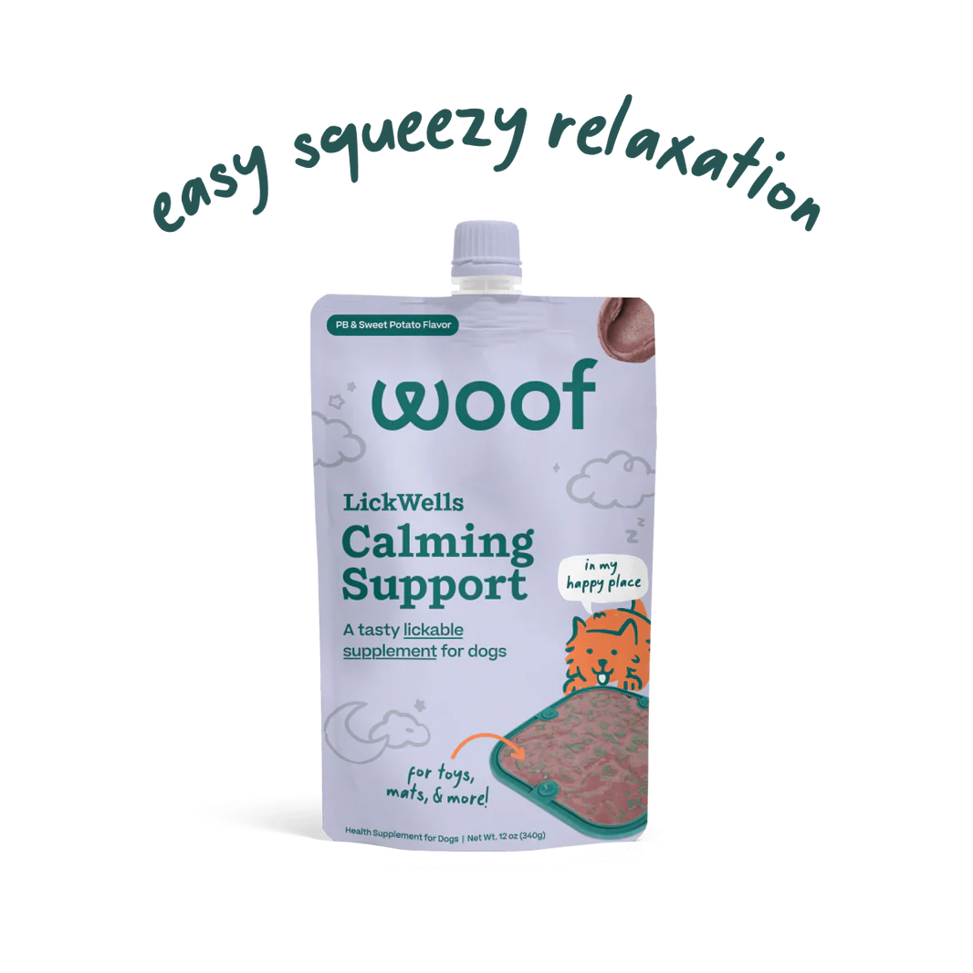Woof Dog Treat Lickwells Calming PB Sweet Potato 12 oz