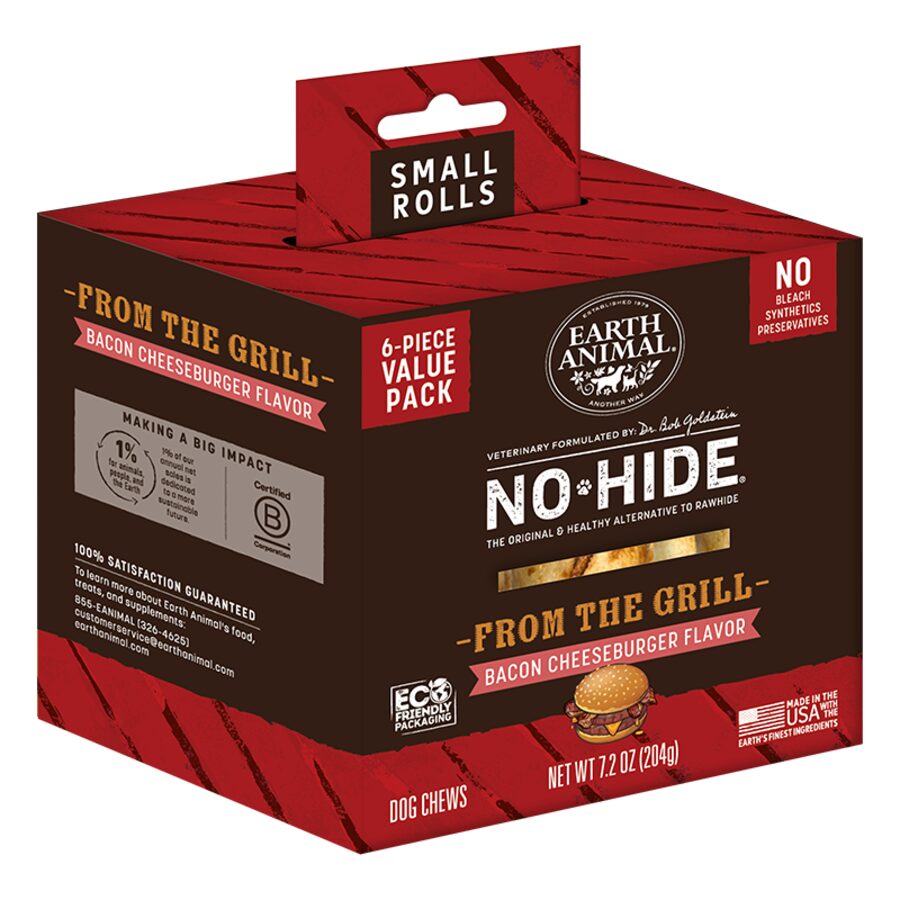 EA No Hide Bacon Cheeseburger Chews Small 4" Value Pack 6 ct.