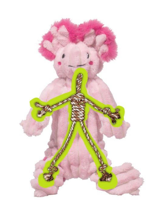 HH Dog Toy Rope X-Brace Axolotl Small
