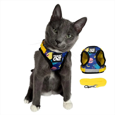 Travel Cat Vest Style Harness & Leash Set