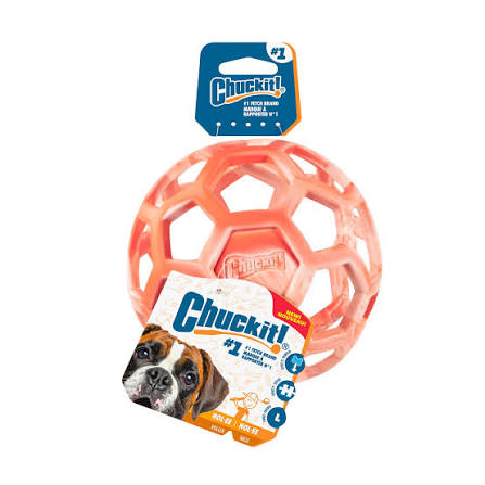 Chuck It Dog Toy Hol-Ee Roller Orange Large