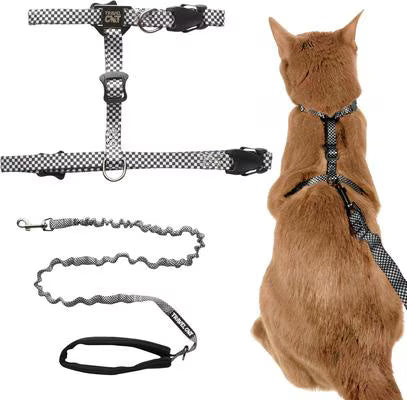 Travel Cat Day Tripper H-Style Cat Harness & Bungee Leash Set