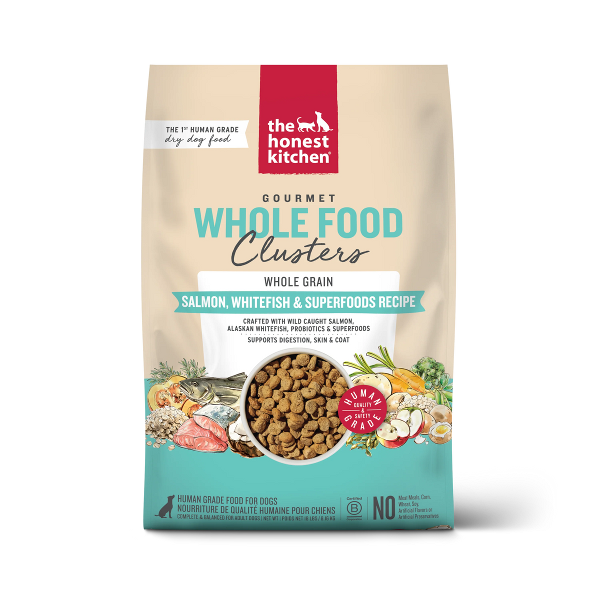 The Honest Kitchen Clusters Whole Grain Fish 18 lb