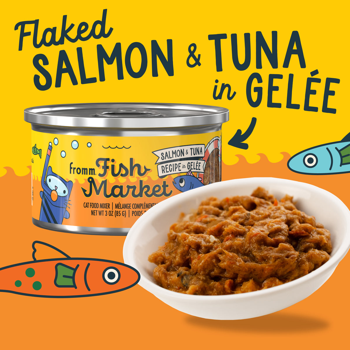 Fromm Fish Market Salmon & Tuna in Gelée Mixer 3 oz.