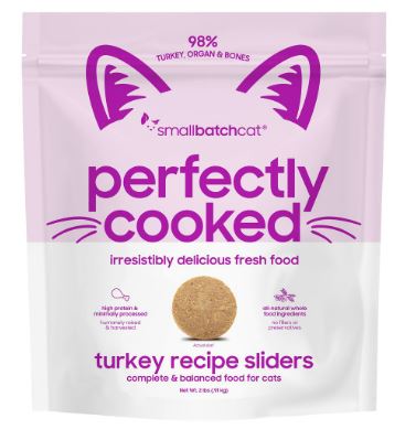 Small Batch Frozen Cat Perfectly Cooked Turkey 2 lb.