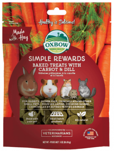 Oxbow Simple Reward Baked Treat Carrot & Dill 3 oz.