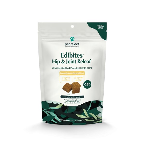 Pet Releaf Edibites Hip and Joint Releaf PB Banana Small 3 mg