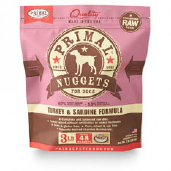 Primal Dog Nugget Turkey & Sardine 3 lb.