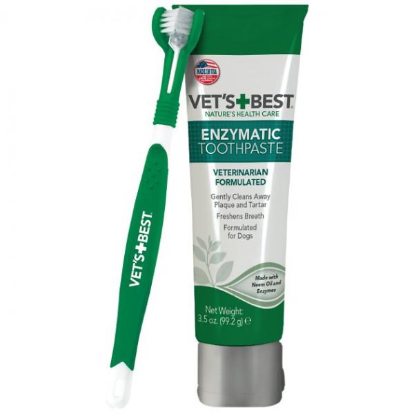 Vet's Best Dental Care Kit Toothbrush & Gel 3.5 oz.