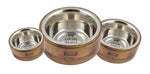 Tall Tails Bowls Stainless & Wood