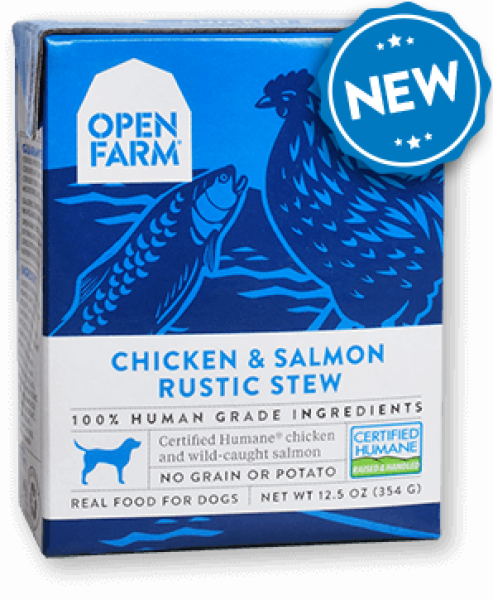 Open Farm Dog Stew Chicken & Salmon Rustic 12.5 oz.